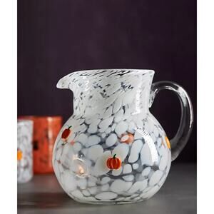 NWT: Anthropologie - Halloween, Mystic Pumpkin, Pressed Bead Icon Pitcher